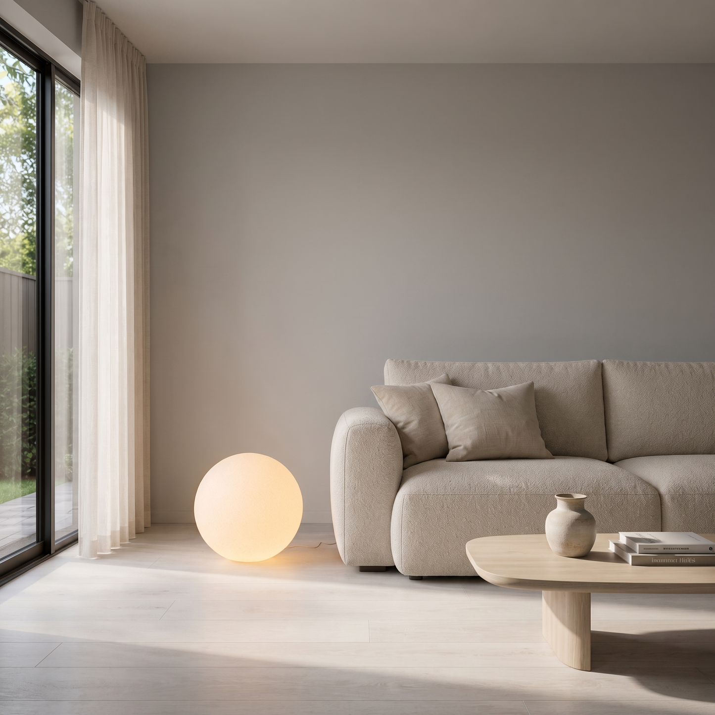 Lunara | Stylish Modern Moon Globe Standing Floor Lamp with Marble Base