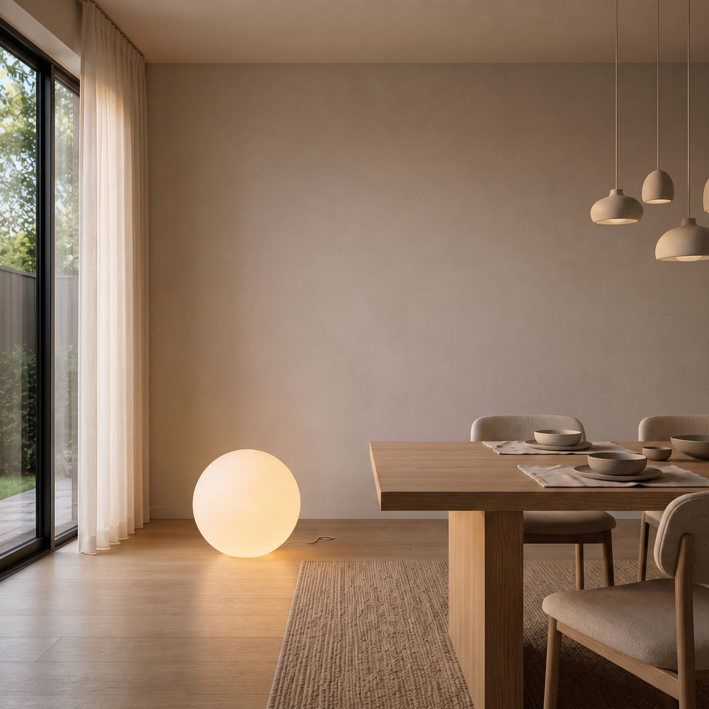 Lunara | Stylish Modern Moon Globe Standing Floor Lamp with Marble Base