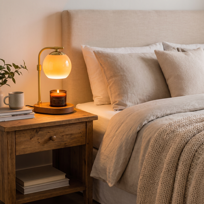LuminaraGlow | Elegant Modern Electric Candle Warmer Lamp for Fragrance