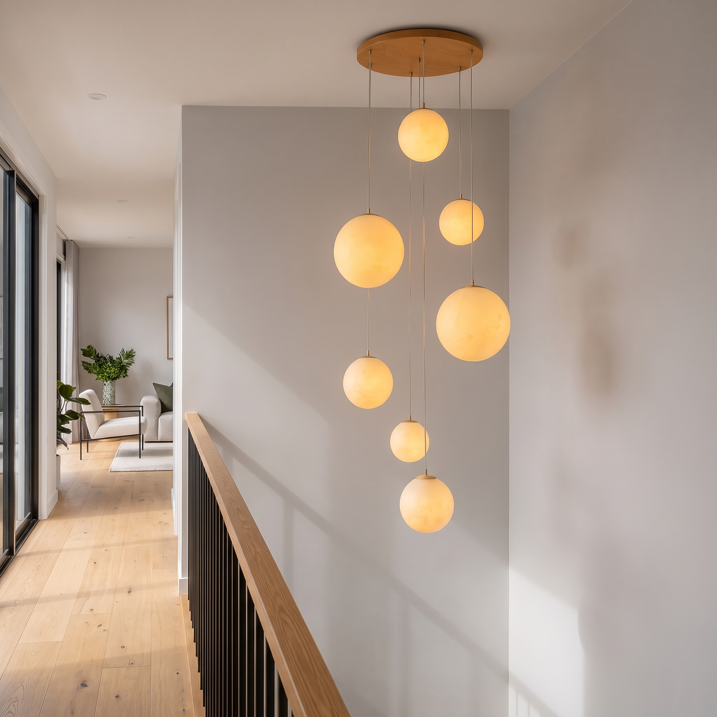 OpalineSphere | Modern Elegant LED Designer Chandelier Light Fixture