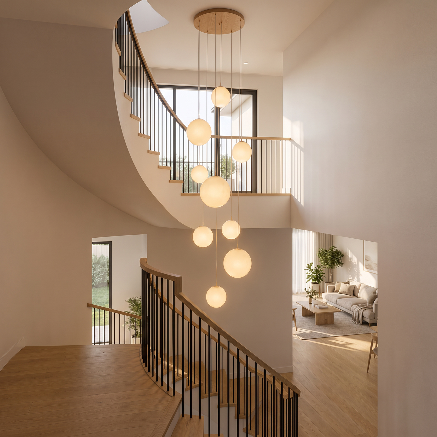 OpalineSphere | Modern Elegant LED Designer Chandelier Light Fixture