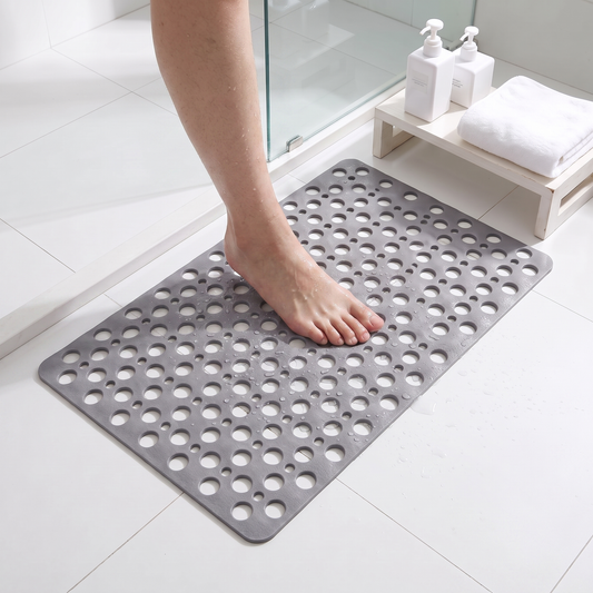 Silicone Non-Slip Shower Mat with Hygienic Design for Safe Bathing