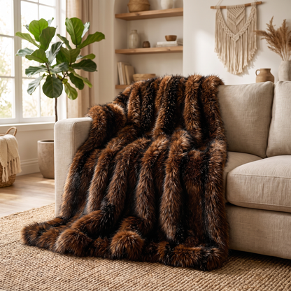Lorne Collection | Faux Fur Blanket with Ultra-Soft Texture | Cozy Comfort for All Seasons