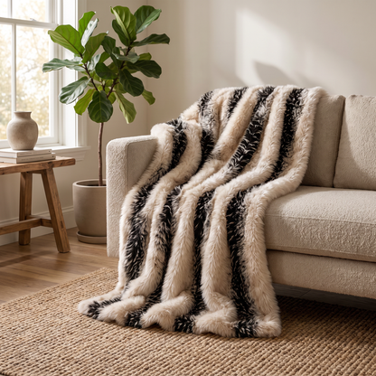 Lorne Collection | Faux Fur Blanket with Ultra-Soft Texture | Cozy Comfort for All Seasons