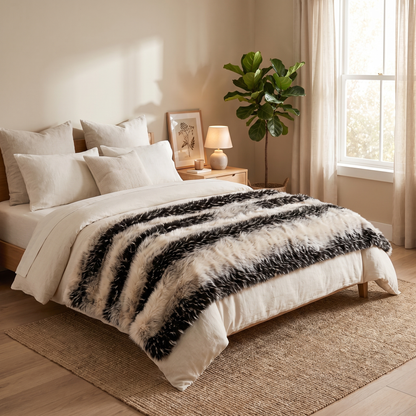Lorne Collection | Faux Fur Blanket with Ultra-Soft Texture | Cozy Comfort for All Seasons