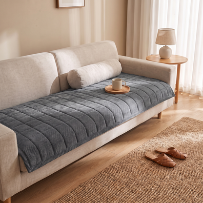 Quilted Couch Cover Mat with Non-Slip Design | Elegant Protection for Daily Comfort