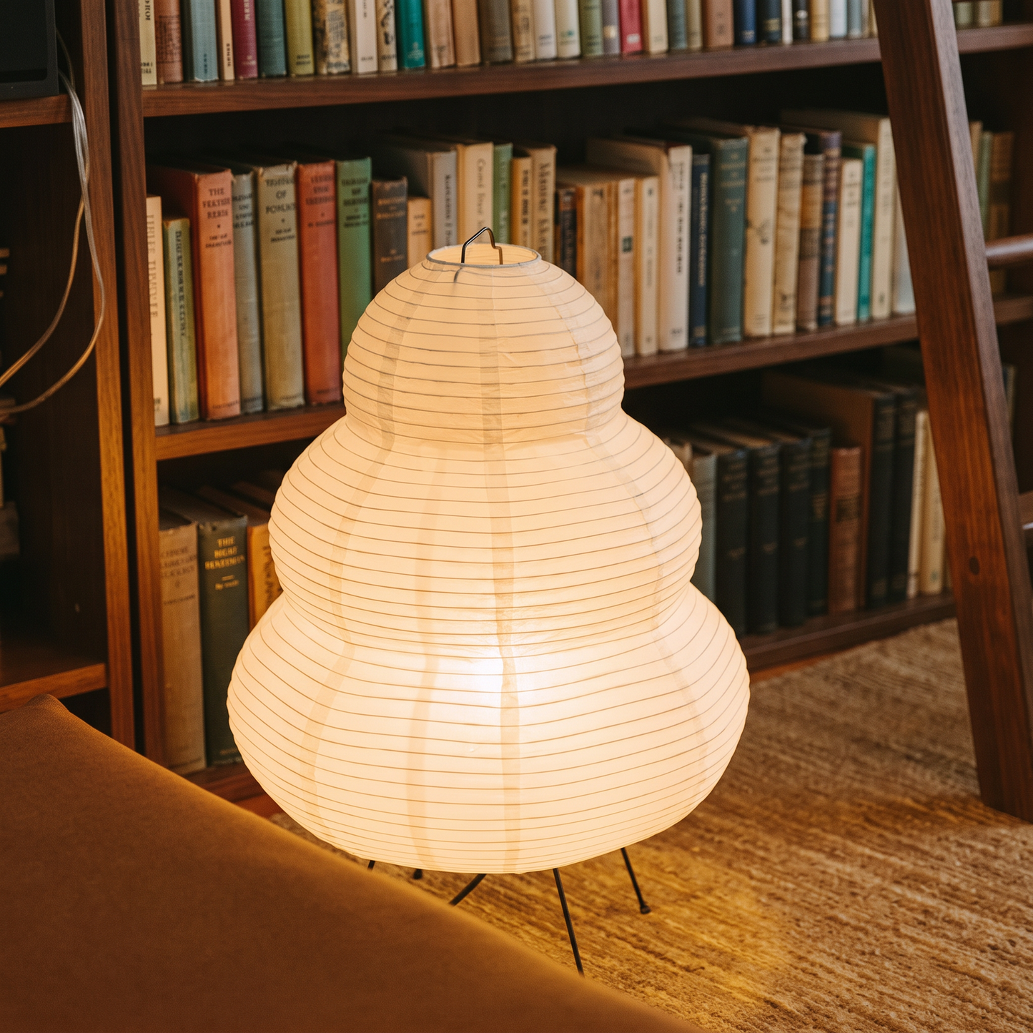 CelestialGlow | Serene Ethereal Rice Paper Bedside Table Lamp