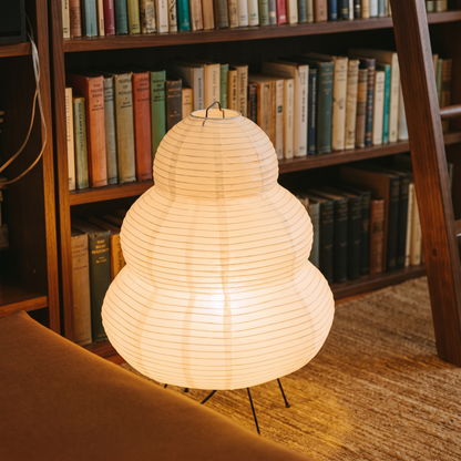 CelestialGlow | Serene Ethereal Rice Paper Bedside Table Lamp