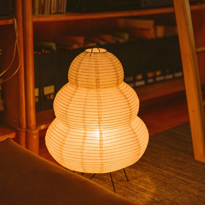 CelestialGlow | Serene Ethereal Rice Paper Bedside Table Lamp