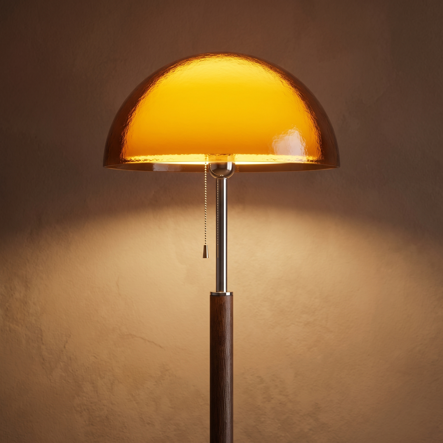 MushroomGlow | Retro Elegant Bauhaus Standing Floor Lamp with Pull Chain