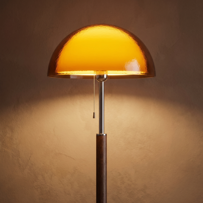 MushroomGlow | Retro Elegant Bauhaus Standing Floor Lamp with Pull Chain