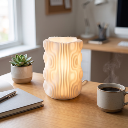 AquaGlow | Elegant Soft White Bubble Bedside Table Lamp for Cozy Ambiance