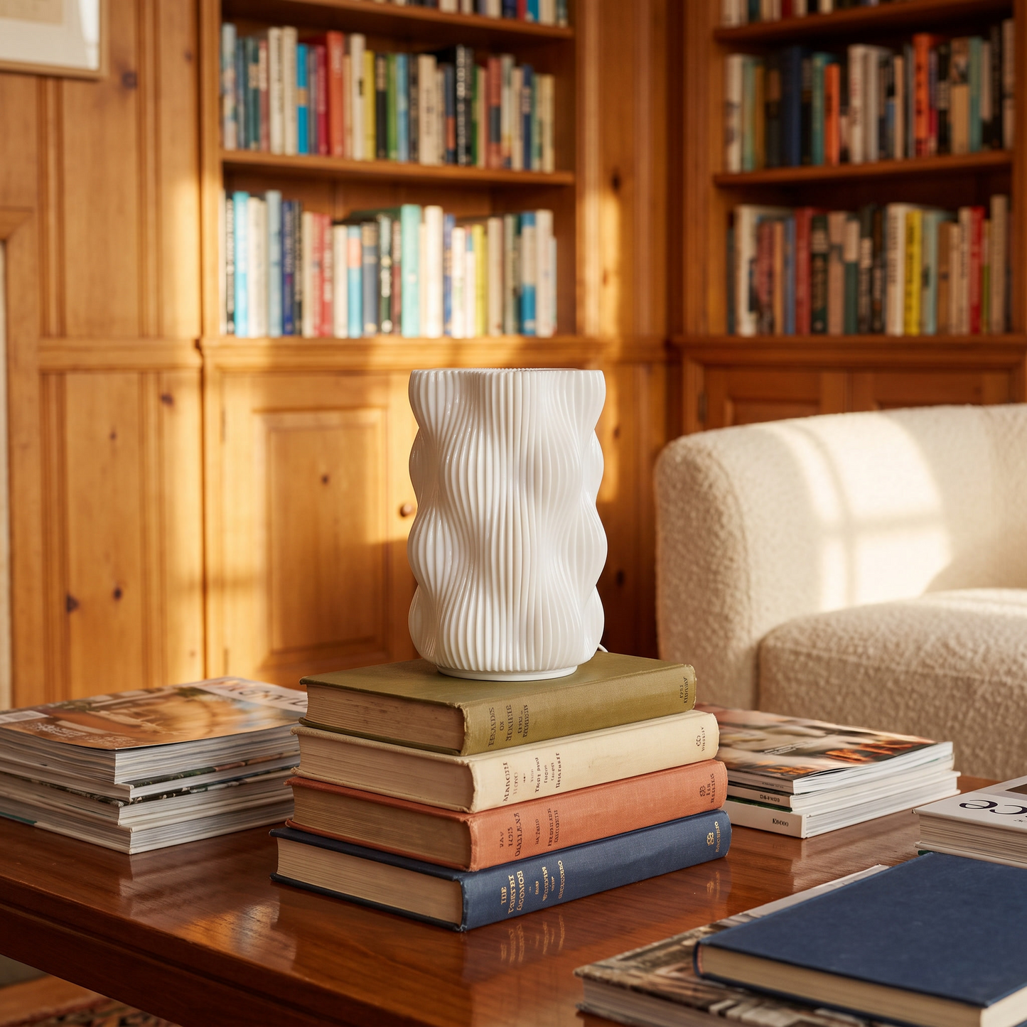AquaGlow | Elegant Soft White Bubble Bedside Table Lamp for Cozy Ambiance