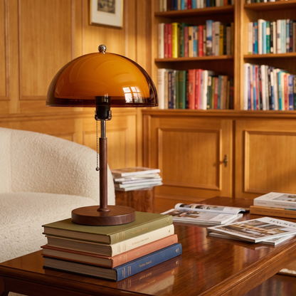 Chic Retro Double Dome Bedside Table Lamp for Ambient Lighting