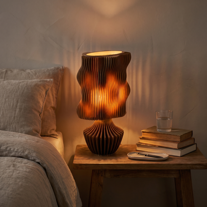 CafèGlow | Cozy Warm-Toned Ambient Bedside Table Lamp for Relaxation