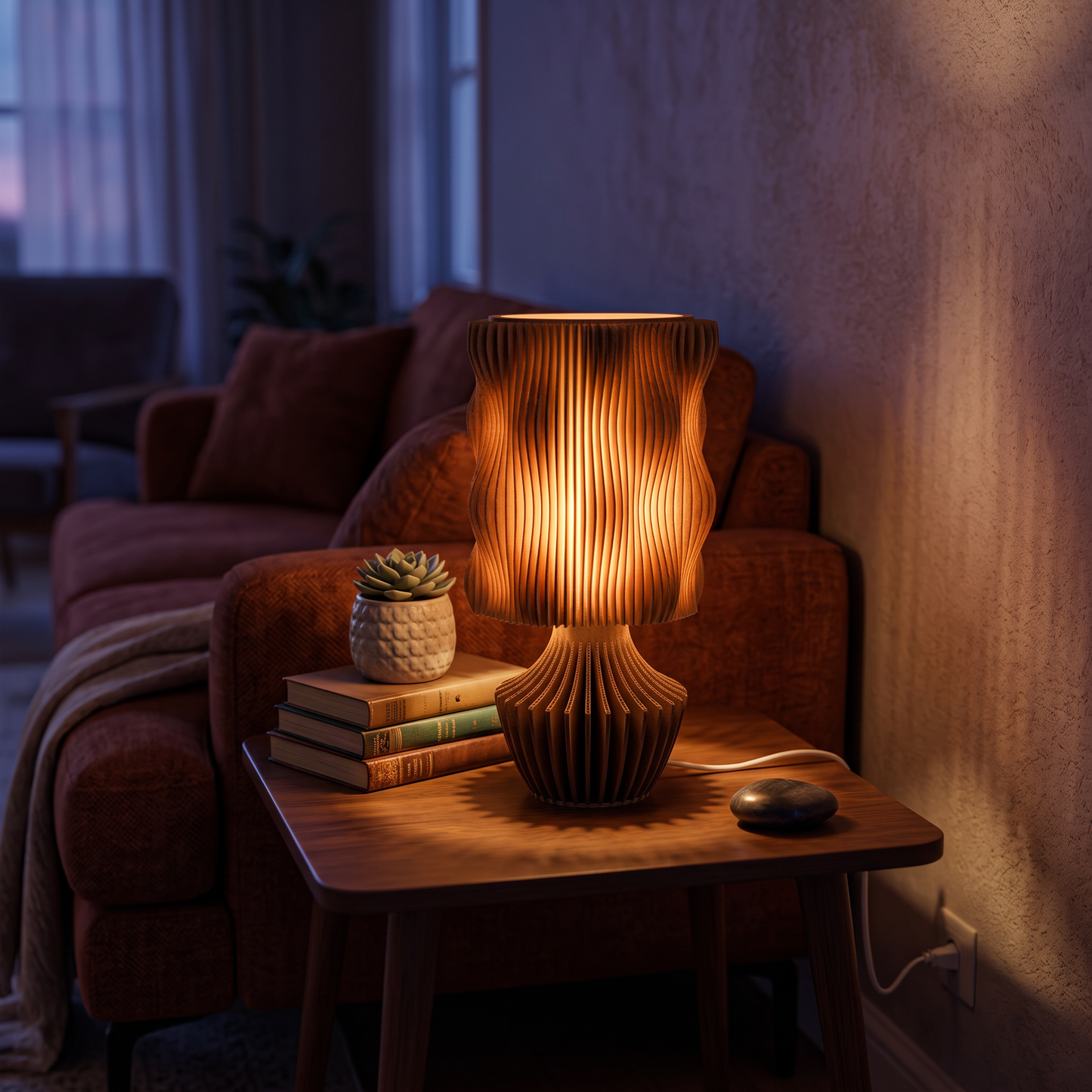 CafèGlow | Cozy Warm-Toned Ambient Bedside Table Lamp for Relaxation