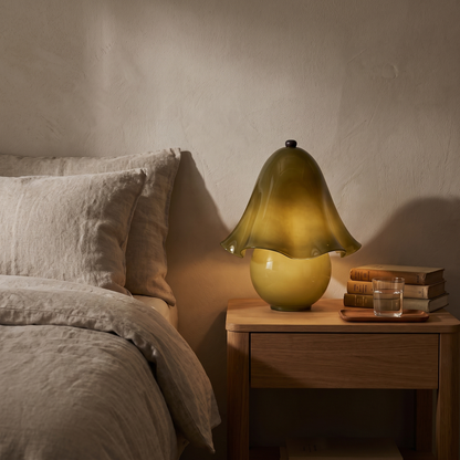 FazzoLight | Modern Elegant Metal Glass Bedside Table Lamp