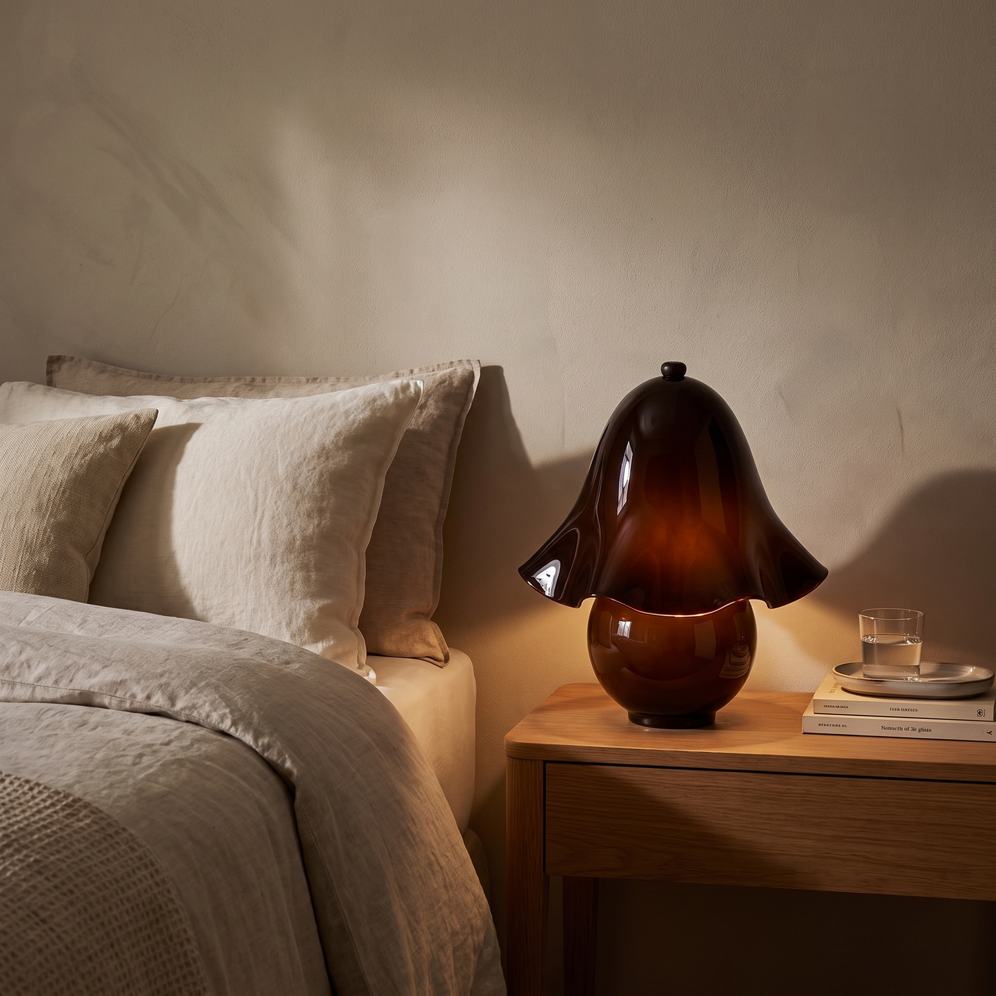 FazzoLight | Modern Elegant Metal Glass Bedside Table Lamp