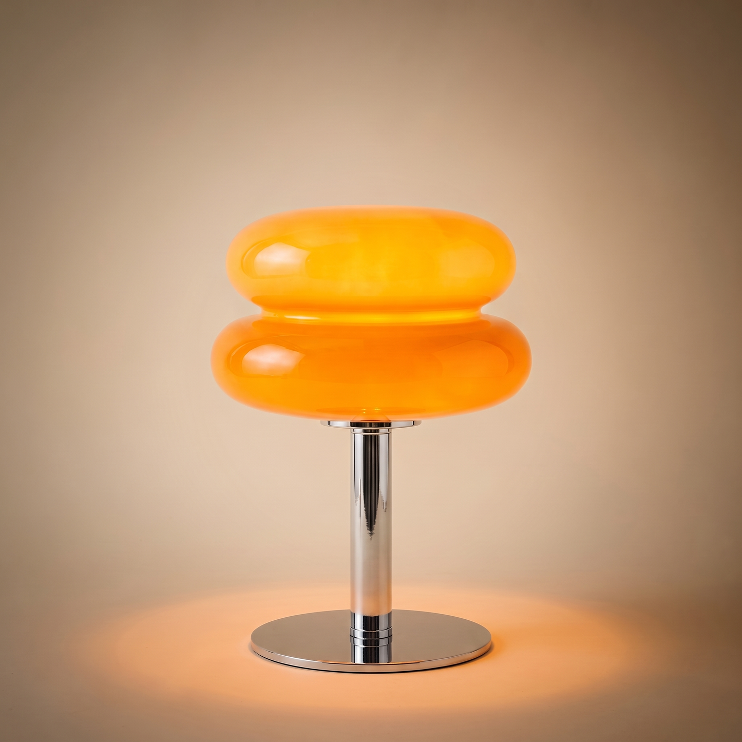 LuminaraGlow | Elegant Warm Tone Glass Table Lamp for Cozy Ambiance