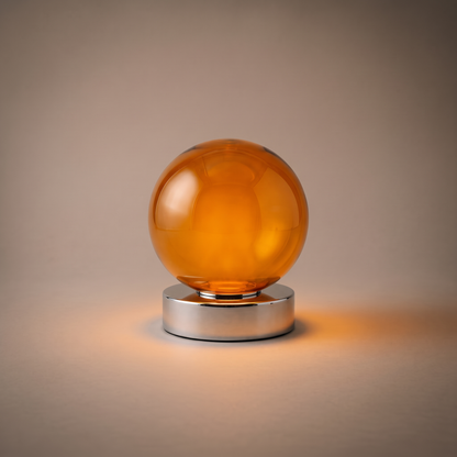 AmberGlow | Elegant Soft Glass Bedside Table Lamp with Adjustable Light